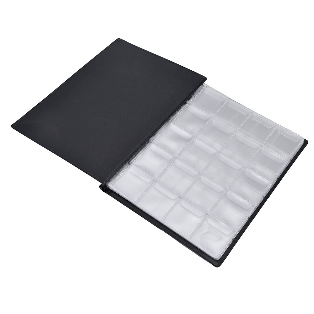 NOENNULL Collection Book Durable Transparent Pocket 250 Pocket Holder Album for Collecting for Commemorative Enthusiasts (Red)