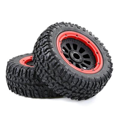 RC Car Tires Wheels Compatible With Hpi For Km For Baja 5S/SLT/V5 For LOSI 5IVE T 1/5 Rc Car Parts- 180X70mm 2Pcs Wasteland Tyres And Wheel Hub Set