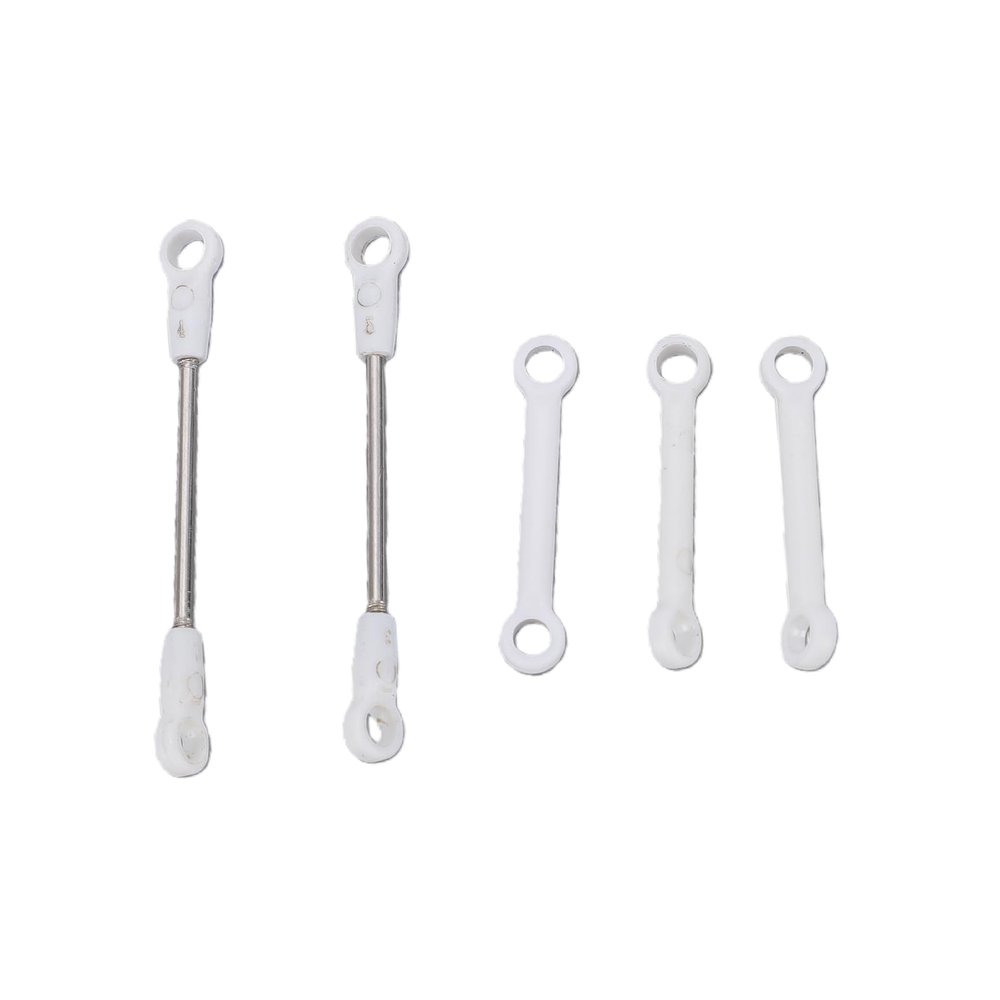AMONIDA RC Helicopter Connecting Rod Group Durable Smooth for C032 UH-1 C138 Pro Helicopters Plastic Metal 5pcs Replace Parts (White)