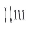 AMONIDA RC Helicopter Connecting Rod Group Durable Smooth for C032 UH-1 C138 Pro Helicopters Plastic Metal 5pcs Replace Parts (Black) view 1