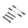 AMONIDA RC Helicopter Connecting Rod Group Durable Smooth for C032 UH-1 C138 Pro Helicopters Plastic Metal 5pcs Replace Parts (Black) view 2
