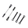 AMONIDA RC Helicopter Connecting Rod Group Durable Smooth for C032 UH-1 C138 Pro Helicopters Plastic Metal 5pcs Replace Parts (Black) view 3