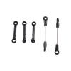 AMONIDA RC Helicopter Connecting Rod Group Durable Smooth for C032 UH-1 C138 Pro Helicopters Plastic Metal 5pcs Replace Parts (Black) view 4