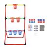Bean Bag Toss Game Set with Basket & Frame, 6 Bean Bags & Balls, Outdoor Backyard Lawn Party Game for Kids Adults view 1