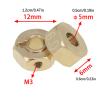 4PCS Brass Extended Wheel Hex RC Wheel Spacers Brass Weight Hex Hub for Axial SCX10 90046 RR10 RGT 86100 MST 1/10 RC Accessory view 4