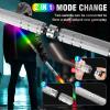 2PCS Light Up Swords Sabers,24.4inch Compact Size,Unique Rainbow Running Lights Effect,Light Up Toy with Durable Metal Handle,Suitable for Cosplay,Party Decoration, Birthday Gift for Teens and Adults view 2