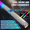 2PCS Light Up Swords Sabers,24.4inch Compact Size,Unique Rainbow Running Lights Effect,Light Up Toy with Durable Metal Handle,Suitable for Cosplay,Party Decoration, Birthday Gift for Teens and Adults view 4