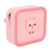ZGHUNVRE Silicone Kids Camera Bag, Cute Cartoon Animal Design Shockproof Large Capacity Camera Carrying Case with Adjustable Shoulder Strap for Children Over 3 Years (Pink Pig) view 4