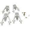 4PCS Aluminum Rear and Front Shock Mount Lift Shocks Shock Absorber Compatible with RC Crawler 1/10(Silver) view 1