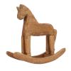 Omquot Handmade Pine Rocking Horse Wooden Toy Sturdy Wooden Toy Home Office Decoration Christmas Gift for Kids 7.3" Trojan Horse Bedside Display Cabinet view 3