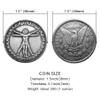 1921 Vitruvian Man [Da Vinci] Lucky Coin Pendant - US Liberty Eagle Novelty Hobo Morgan Necklaces Coin Funny Coin Ring Pendant Jewelry Bag view 3