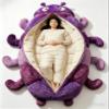 Caterpillar Animal Sleeping Bags for Adults, Plush Cocoon Sleep Pod Adult, Cozy Indoor Nap Pod & Animal Lounger for Relaxation, Cozy Reading Nest (Purple) view 1