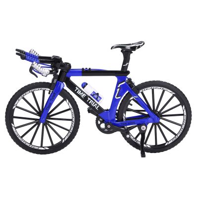Omquot Mini Alloy Mountain Bike Model with Fun Desk Decoration for Kids and Enthusiasts for Office and Home (Blue)