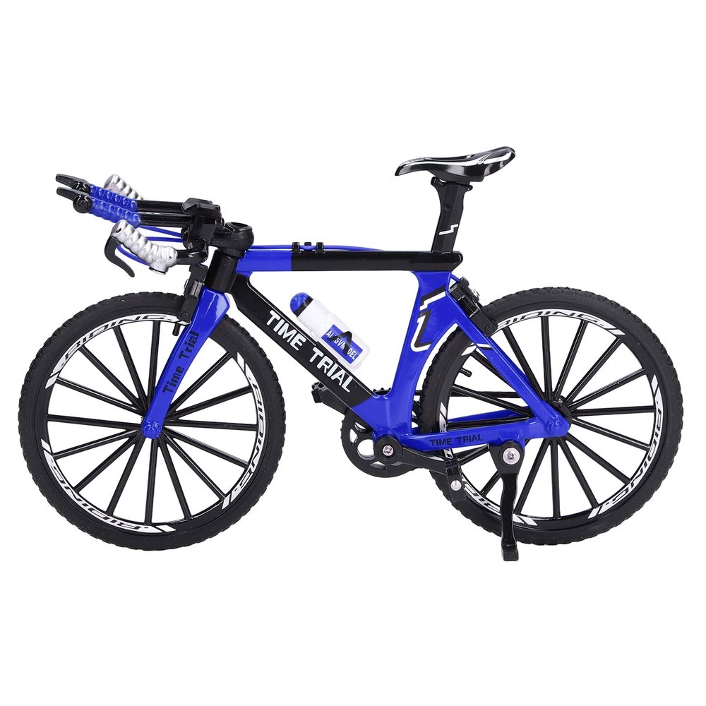 Omquot Mini Alloy Mountain Bike Model with Fun Desk Decoration for Kids and Enthusiasts for Office and Home (Blue)