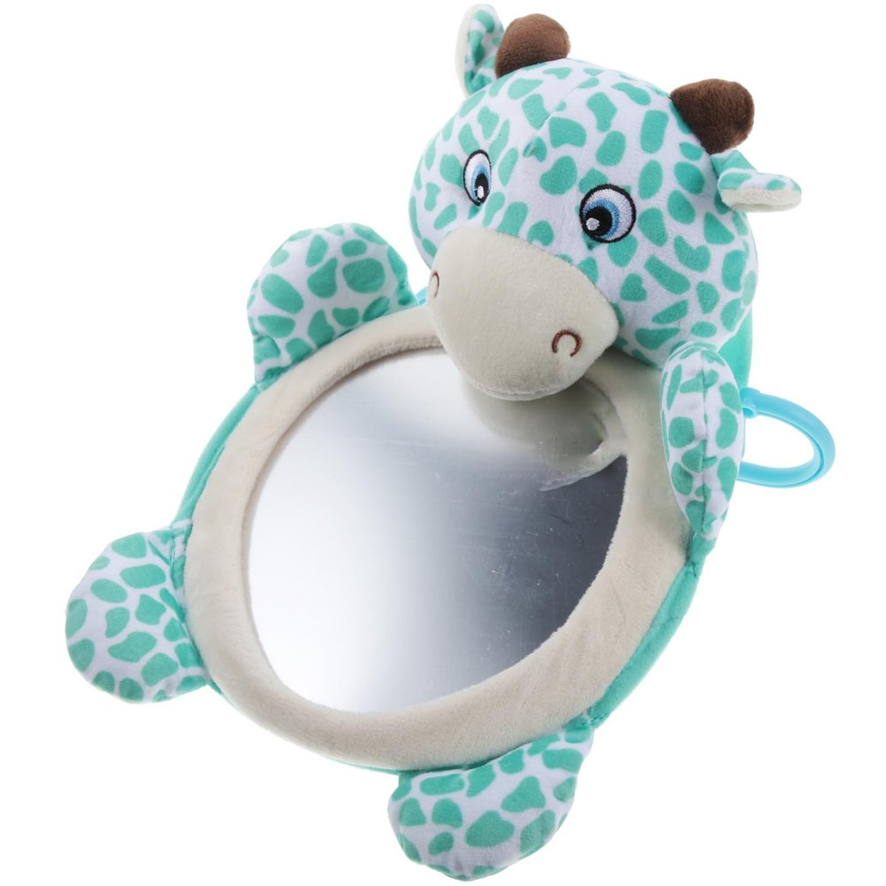 ABOOFAN Car Rearview Mirror for Seat Green Animal Pattern Portable Blind Spot Observation Mirror for Car Safety