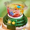 Mingzhe Kids Hot Pot Maker Cooking Toys Interactive Kitchen Toy with Bubble Sound Light Simulation DIY Hot Pot Machine for Toddlers Girls Boys Plastic Brigh (Green) view 2