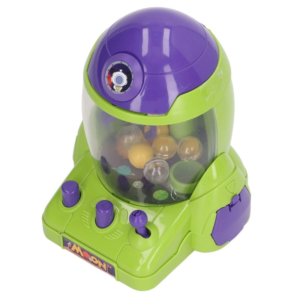 Hidyliu Mini Space Rocket Claw Machine Portable Colorful Toy for Children Exercise Thinking Ability Tabletop Game for Family Fun Plastic Material (Green)