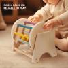 Hidyliu Wooden Rattle Rolling Drum Educational Logic for Toddler, Hand Eye Coordination Development, Safe Basswood Material view 2