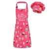 XLSXEXCL Kids Apron and Chef Hat Set, Adjustable Kids Aprons view 1