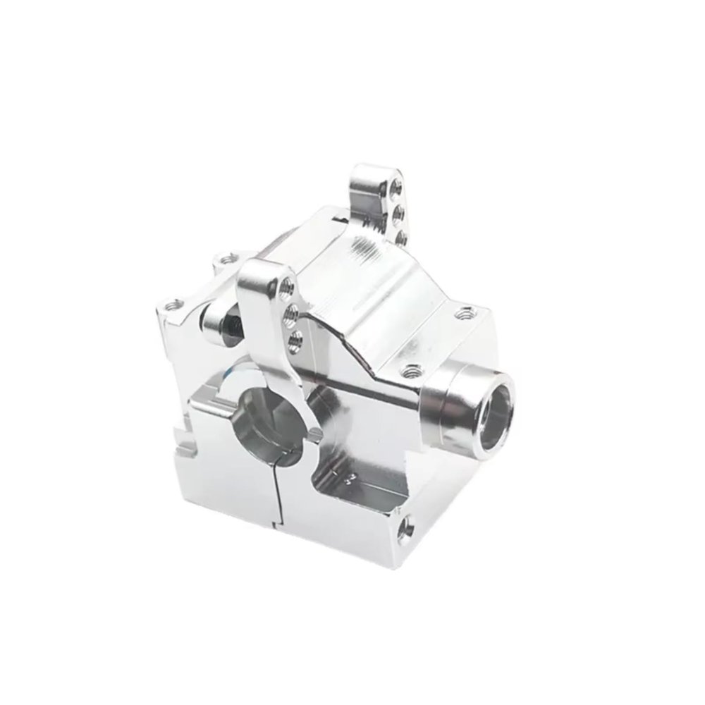 DIQYRS RC Repair Parts Compatible with JLB 1/10 J3 RC Car Upgrade Modification Parts Accessories Metal Front and Rear Gearbox(Silver)