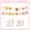 Pink Chicken Banner Pink Yellow Farm Animal Party Decor Chick Daisy Banner view 2