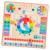 Luwecf Wooden Calendar Clock Educational Toy Teaching Aids Gift Portable Game Wooden Clock Learning Toy Children view 1