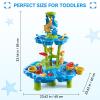 HeySplash Water Table for Toddlers, 3-Tier Kids Water Table for Boys Girls Over 3 Years, Outdoor Toys Sensory Table with 13 Piece Toy Accessories, Sand Table for Outdoor Beach Backyard Garden Summer view 3
