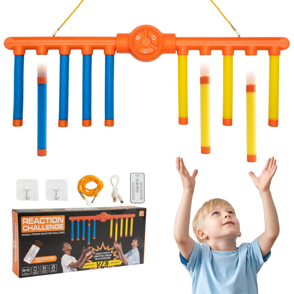 Reflex Drop Sticks Challenge Game, Reaction time Training, Remote Control
