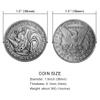 1879 Rhino Lucky Coin Pendant - US Liberty Eagle Novelty Hobo Morgan Necklaces Coin Funny Coin Ring Pendant Jewelry Bag view 3