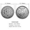 1881 Chain Wrench Skeleton Worker Lucky Coin Pendant - US Liberty Eagle Novelty Hobo Morgan Necklaces Coin Pendant Jewelry Bag view 3