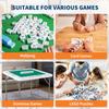 SierraSquad Mahjong Table 39.4 x 39.4 inch, 4 Player Folding Domino Table with Wear-Resistant Green Tabletop, Portable Square Card Desk with Cup Holders & Chip Trays for Mahjong Poker Puzzles view 2