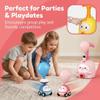 Balloon Launcher Toy Set, 2-in-1 Balloon Car Toy Pump Set, Air Powered Balloons Cars Kit with Manual Pump & Animal Cars for Party Games and Outdoor Play, It Runs and Flies (Blue+2car) view 2