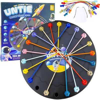 Brain Teaser Rope Unraveling Game, Children's Rope Challenge Game, Strategic Unraveling Puzzle, Suitable for Family Interaction, Travel, and Party Gifts