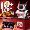 Mould King AI Robot Building Block Set, 530PCS Smart Interactive Robot with GPT Voice Control, Expressive LED Face, APP Control, STEM Educational Toy for Age 14+/Adults-Red view 2