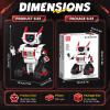 Mould King AI Robot Building Block Set, 530PCS Smart Interactive Robot with GPT Voice Control, Expressive LED Face, APP Control, STEM Educational Toy for Age 14+/Adults-Red view 3