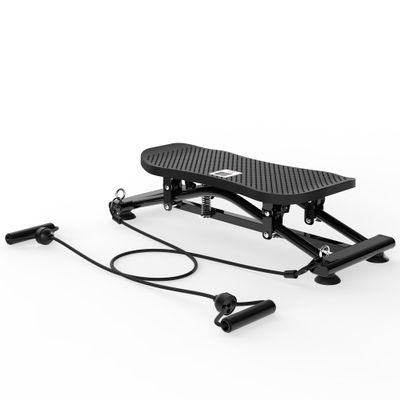 Balance Board for Adults, Sliding Ski Machine Rocking Stepper with Resistance Bands, Portable Wobble Board Featuring LCD Monitor, 300Lbs Capacity Ski Twister Trainer for Full Body Workout at Home Gym