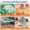 GAOMON Mahjong Table 39.4 x 39.4 inch, 4 Player Folding Domino Table with Wear-Resistant Green Tabletop, Portable Square Card Desk with Cup Holders & Chip Trays for Mahjong Poker Puzzles view 2