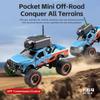 Fucellveca 1:64 RC Car, 2.4G FPV Remote Control Off Road Vehicle with HD Camera and LED Lights, APP Controlled for Adults and Teenagers (Blue) view 3