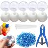 10pack Squishy Making Kit Stress Balls, DIY Stress Ball Making Kit, Blank Pressure Balls Skin DIY Kit with Expander Tool and Flat Beads (Dark Blue) view 1