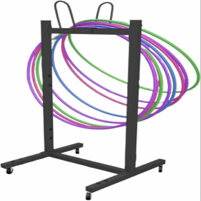 KYTGFH Floor Jump Hoop Rope Storage Rack, Metal, Mobile Hula Hoop Holder Stand, Space-Saving, Gym Exercise Hula Hoop Display Holde, for Home Gym Office, 31.4In