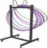 KYTGFH Floor Jump Hoop Rope Storage Rack, Metal, Mobile Hula Hoop Holder Stand, Space-Saving, Gym Exercise Hula Hoop Display Holde, for Home Gym Office, 31.4In view 1
