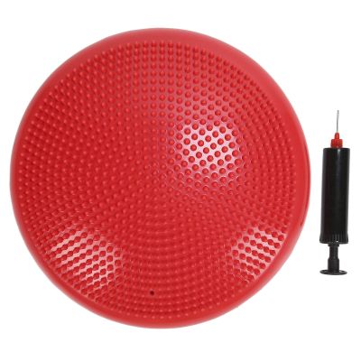 CHEOTIME Wobble Cushion Balance Disc, Wobble Disc and Wiggle Seat, Balance Pads for Physical Treatment, Balance Disc with Air Pump Wobble Cushion for Stability Workout (Red)
