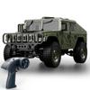1/12 Scale RC Trail Truck, 2.4G Proportional Remote Control Off-Road Vehicle RTR, Military Style Model Car with LED Lights, Linked Steering Wheel, Openable Trunk, Type-C ChargingBasic/Army Green view 1