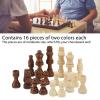 32Pcs Wooden Chess Pieces Only, Chess Pieces 2.76in King with Felt Replacement of Missing Piece for Professional Beginner Family Gatherings Picnic Camping view 2