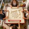 4pcs Mahjong Racks with Pushers, Mahjong Tile Holder, Dominoes Game Stands Organizer, Tile Rack & Pusher, Pushers and Racks for Home House Travel Club Holiday Festive view 3