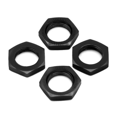 RC Replacement Parts For Hobao For HPI For Redcat 1/8 RC Car 4PCS 17mm Hex Wheel Nut Adapter 1.25mm Thread Model Vehicle Accessories(Black)