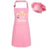 XLSXEXCL Kids Apron and Chef Hat Set, Adjustable Child Aprons view 1