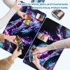 MTG Playmat 24x14 in, TCG Card Game Mat with Stitched Edges, Non-Slip Rubber Base, Waterproof Play Mat for Trading Card Games, 2mm Thickness with Storage Bag Neon Snake view 2