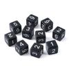 Yulizhi 10 Pieces Polyhedral D6 Dice Set, 6 Sided Dice 16mm Square Edge Dice for RPG MTG DND Table Games (Black) view 1