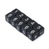 Yulizhi 10 Pieces Polyhedral D6 Dice Set, 6 Sided Dice 16mm Square Edge Dice for RPG MTG DND Table Games (Black) view 2